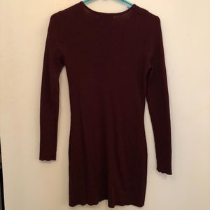 Maroon Sweater Dress